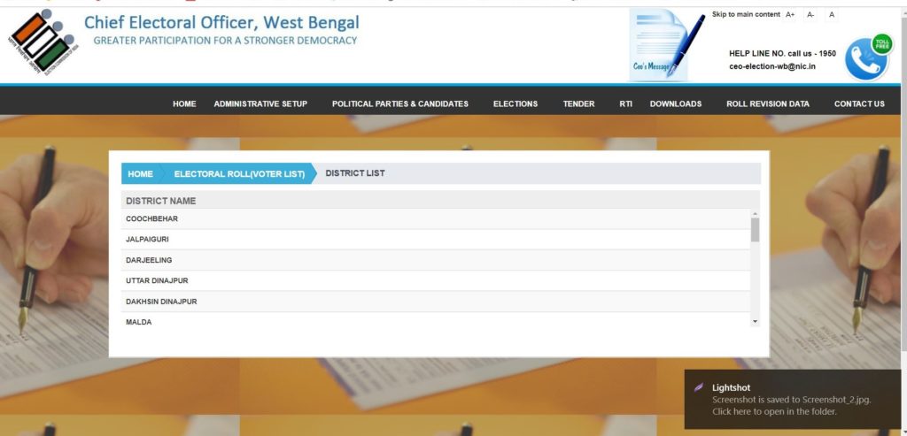 voter list west bengal