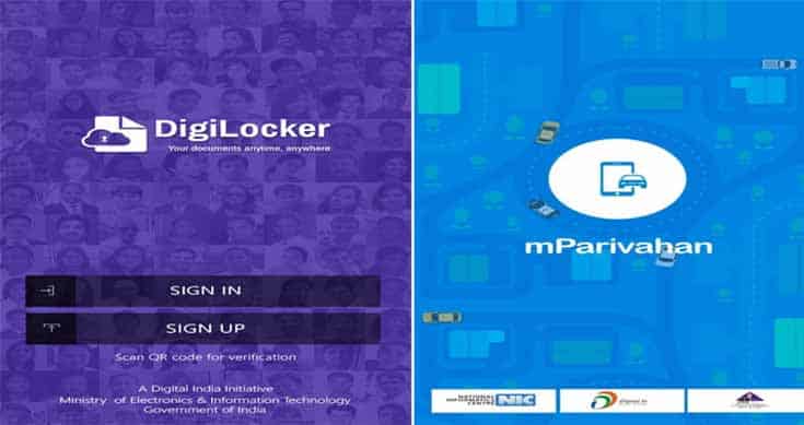 mobile application digilocker mparivahan