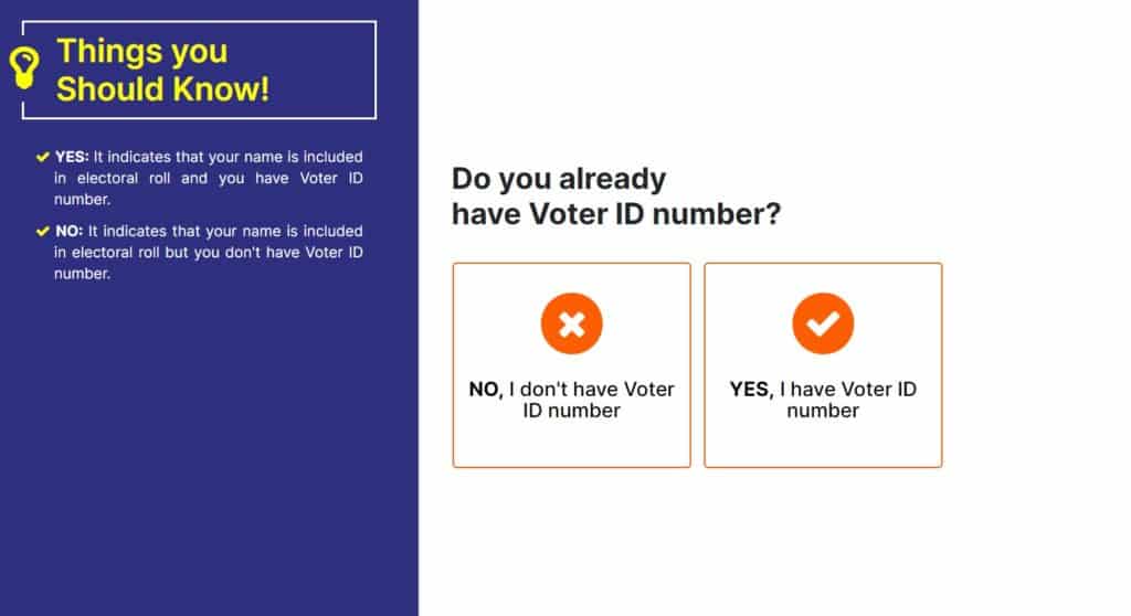 plastic voter id card